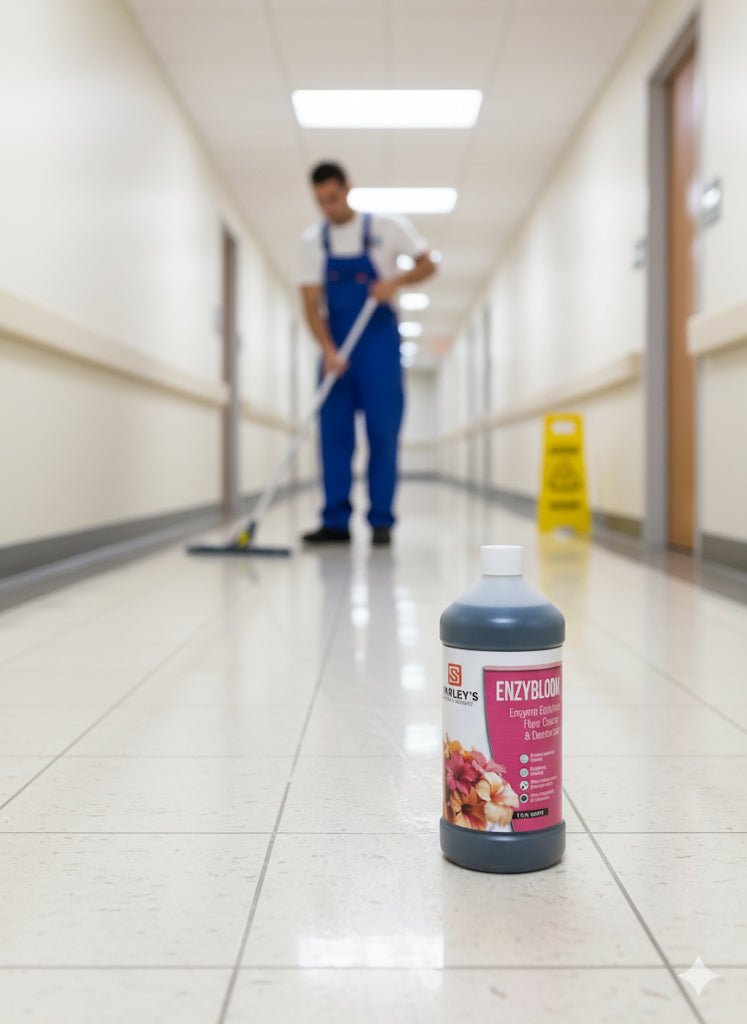 EnzyBloom Enzymatic Floor Cleaner Concentrate (1 - Quart Bottle) - Shirley’s Chemical Company - EnzyBloom Enzymatic Floor Cleaner Concentrate (1 - Quart Bottle)