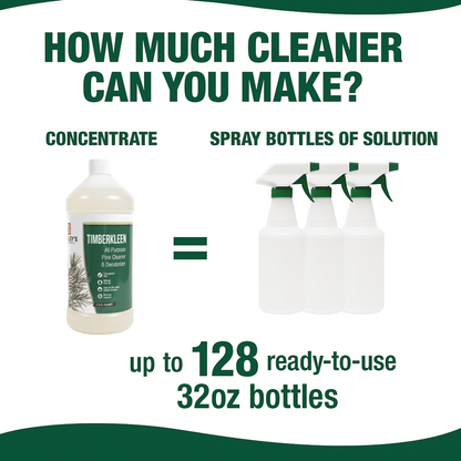 TimberKleen Concentrate & Ready - to - Use Spray Bottle Bundle (1 - Quart + 32 oz) - Shirley’s Chemical Company - TimberKleen Concentrate & Ready - to - Use Spray Bottle Bundle (1 - Quart + 32 oz)